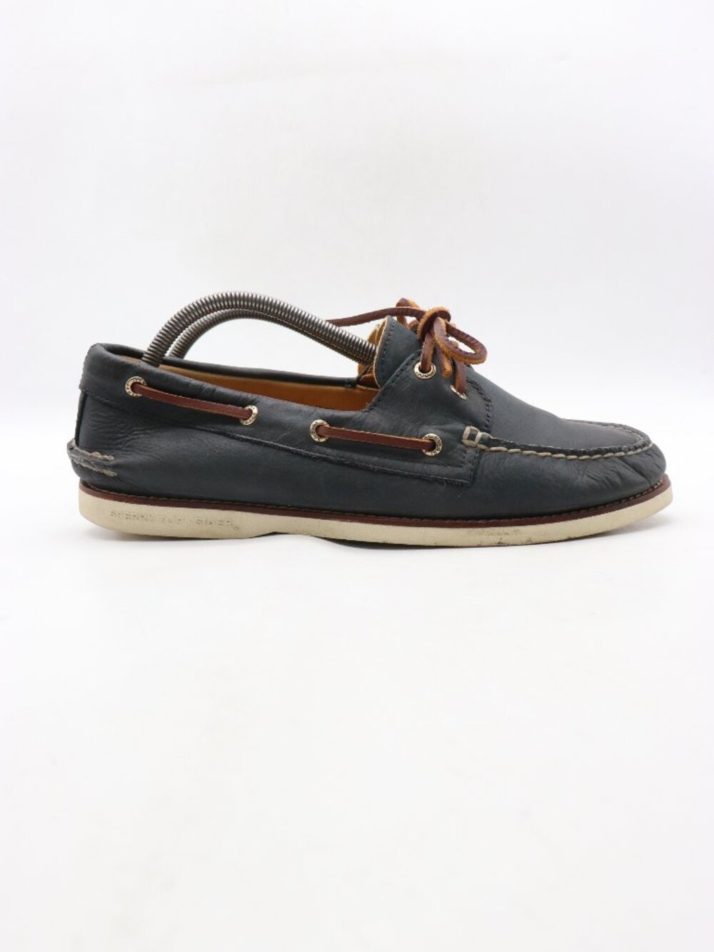 Sperry Gold Cup 2-EYE Men's US Size 10.5 Navy Blue Boat Shoe Slip On leather
